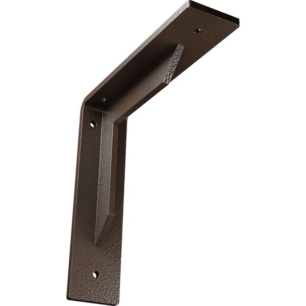 Ekena Millwork Stockport Steel Bracket, Hammered Brown 2"W x 8"D x 8"H BKTM02X08X08STHBR - main